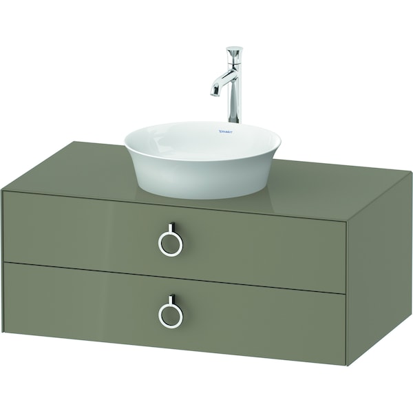 Duravit White Tulip Vanity Unit For Console, 39 3/8 X21 5/8 , Handle Color: Chrome High Gloss WT49910H2H2 - main